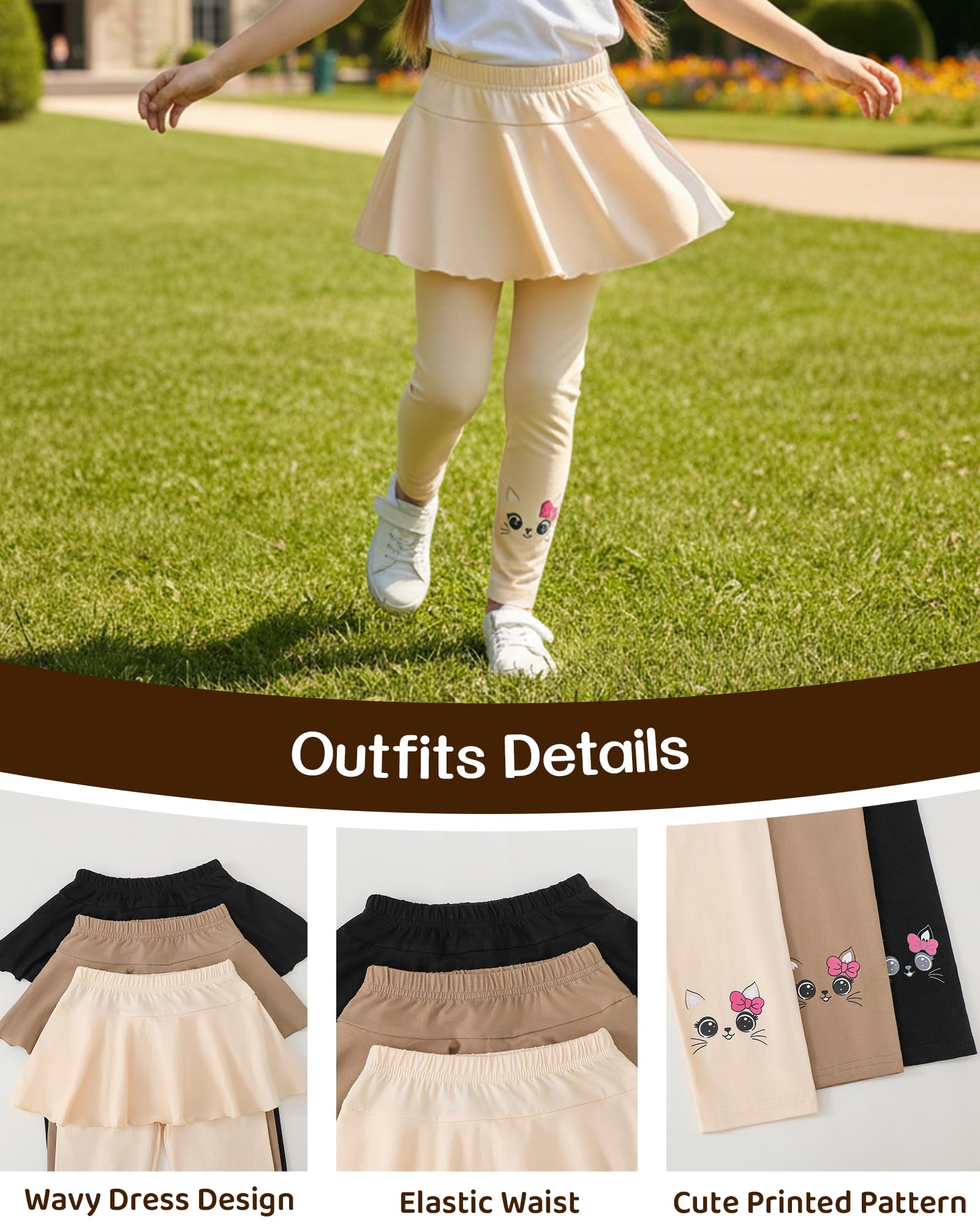 Girls Skirt Leggings Set