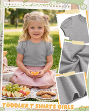 Toddler Girl Puff Sleeve Tee Set