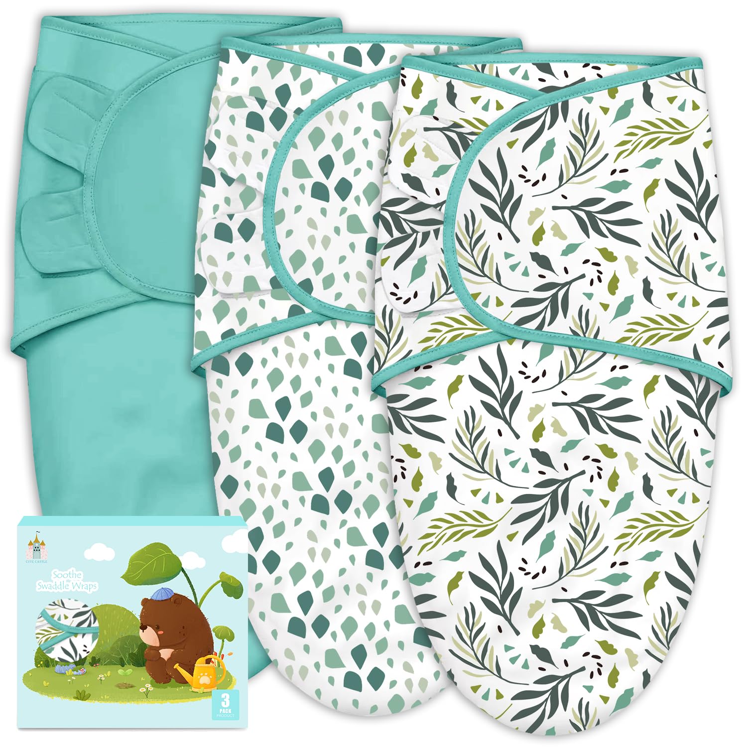 Cute Castle 3-Pack Baby Swaddle Sleep Sacks