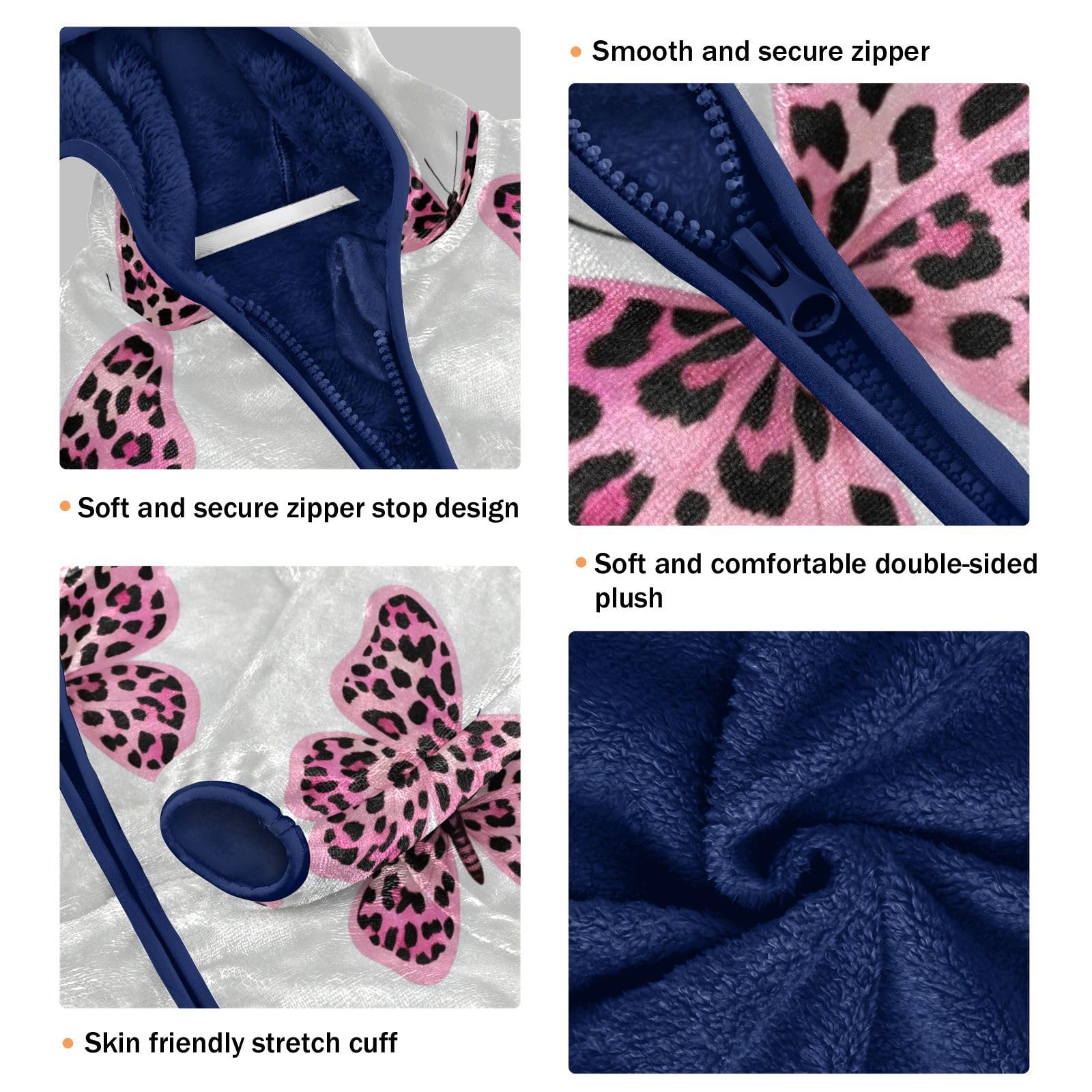 Butterfly Print Hooded Jacket